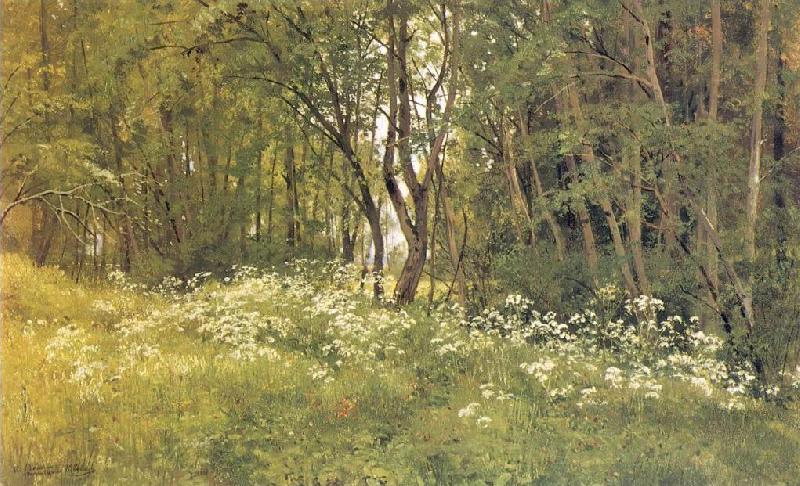 Ivan Shishkin Flowers on the Edge of a Wood France oil painting art